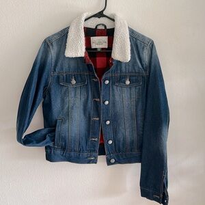 Flannel lined jean jacket